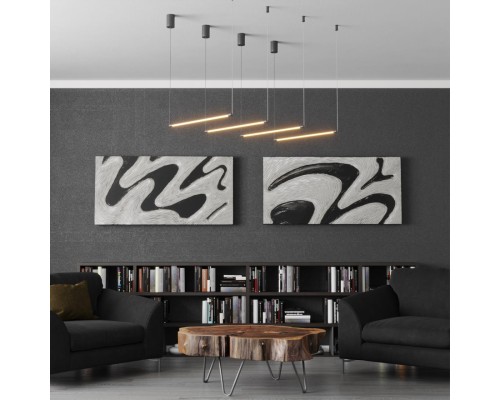 359345 KONST NT24 000 черный Светильник линейный светодиодный IP20 LED 12W 170-265V 3000K 944Лм VITZ