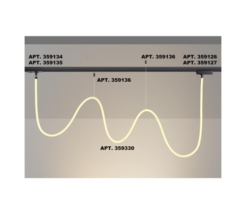 359330 KONST NT24 000 черный Светильник светодиодный IP20 LED 3000K 38W 170-265V 3360Лм RAMO