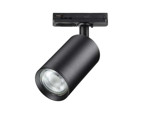 370963 PORT NT23 093 черный Светильник однофазный двухжильный трековый GU10 50W 220V PIPE