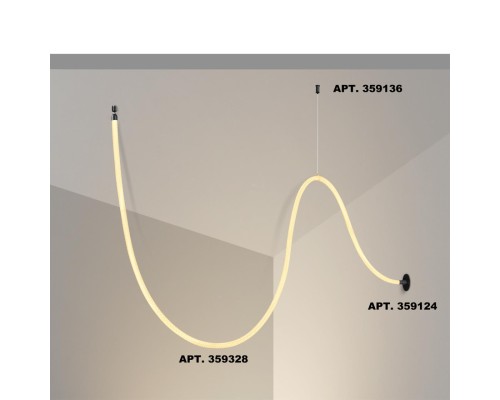 359328 KONST NT24 000 черный Светильник светодиодный IP20 LED 3000K 25W 170-265V 2420Лм RAMO