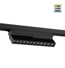 359736 PORT NT25 240 черный Светильник однофазный двухжильный трековый с переключ. цв. температуры IP20 LED 12W 180-265V 2700К/3200К/4000К EOS