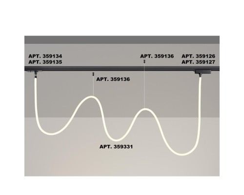 359331 KONST NT24 000 черный Светильник светодиодный IP20 LED 4000K 38W 170-265V 3360Лм RAMO