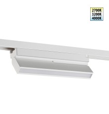 359751 PORT NT25 238 белый Светильник однофазный двухжильный трековый с переключ. цв. температуры IP20 LED 12W 180-265V 2700К/3200К/4000К EOS