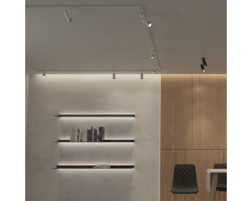 370862 PORT NT22 белый/серебро Светильник трековый однофазный двухжильный IP20 GU10 9W 220V SLIM