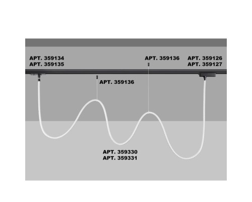 359330 KONST NT24 000 черный Светильник светодиодный IP20 LED 3000K 38W 170-265V 3360Лм RAMO