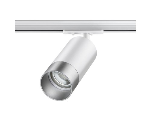 370862 PORT NT22 белый/серебро Светильник трековый однофазный двухжильный IP20 GU10 9W 220V SLIM