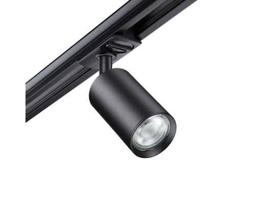 370963 PORT NT23 093 черный Светильник однофазный двухжильный трековый GU10 50W 220V PIPE