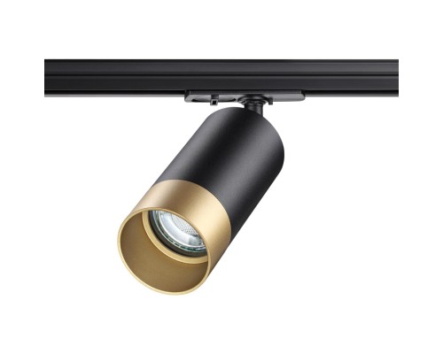 370863 PORT NT22 черный/золото Светильник трековый однофазный двухжильный IP20 GU10 9W 220V SLIM