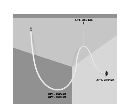 359328 KONST NT24 000 черный Светильник светодиодный IP20 LED 3000K 25W 170-265V 2420Лм RAMO