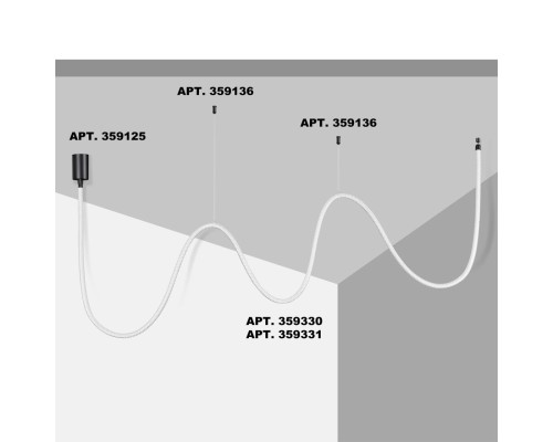 359330 KONST NT24 000 черный Светильник светодиодный IP20 LED 3000K 38W 170-265V 3360Лм RAMO