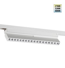 359740 PORT NT25 240 белый Светильник однофазный двухжильный трековый с переключ. цв. температуры IP20 LED 18W 180-265V 2700К/3200К/4000К EOS