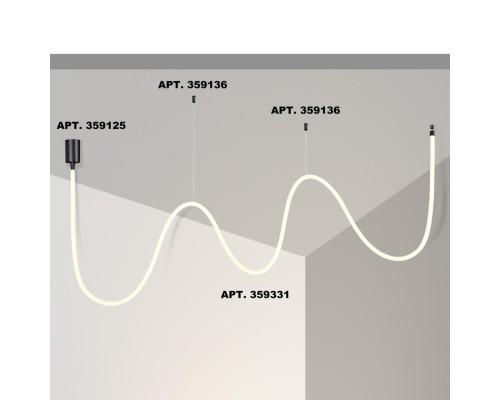 359331 KONST NT24 000 черный Светильник светодиодный IP20 LED 4000K 38W 170-265V 3360Лм RAMO