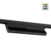 359743 PORT NT25 256 черный Светильник однофазный трехжильный трековый с переключ. цв. температуры IP20 LED 18W 180-265V 2700К/3200К/4000К EOS