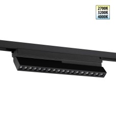 359743 PORT NT25 256 черный Светильник однофазный трехжильный трековый с переключ. цв. температуры IP20 LED 18W 180-265V 2700К/3200К/4000К EOS