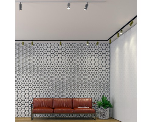 370779 PORT NT21 058 серебро Однофазный трековый светильник IP20 GU10 9W 235V ELINA