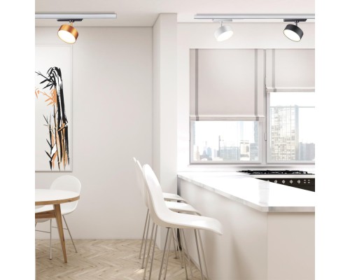 358755 PORT NT21 064 белый Однофазный трековый светодиодный светильник IP20 LED 24W 4000K 2100Лм 100-265V PROMETA