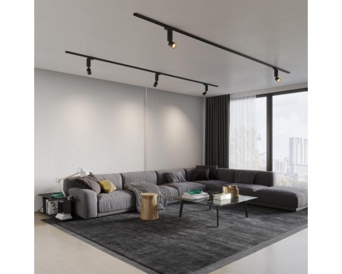 359321 PORT NT24 000 черный Светильник трековый однофазный трехжильный IP20 LED 10W 85-265V 3000K 1100Лм TUBO