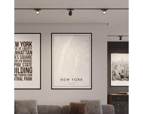 359808 PORT NT25 278 черный Светильник трековый однофазный трехжильный IP20 LED 10W 180-265V 4000К SOLETTE