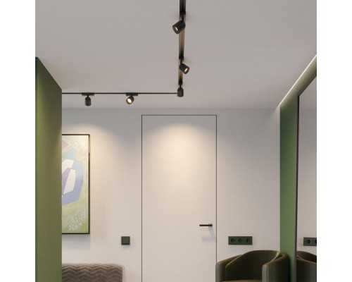 359807 PORT NT25 278 черный Светильник трековый однофазный трехжильный IP20 LED 10W 180-265V 3000К SOLETTE