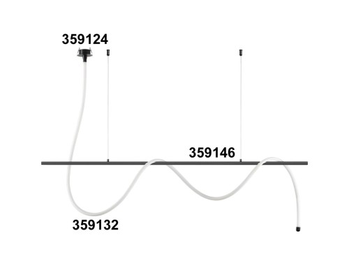 359132 KONST NT23 188 черный Светильник светодиодный IP20 LED 3000K 38W 170-265V 3800Лм RAMO