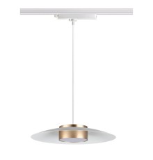 358896 PORT NT22 белый/золото Cветильник трековый однофазный светодиодный, провод 1м IP20 LED 4000К 18W 220-240V PILZ