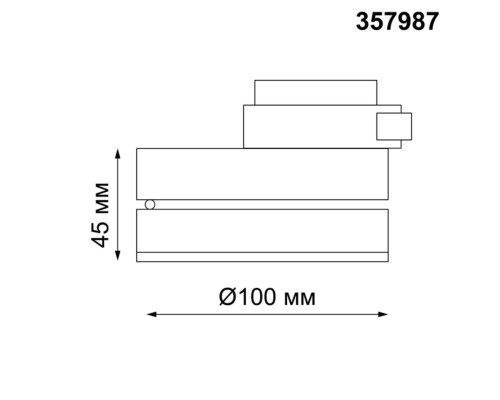 Трековый светодиодный светильник Novotech 357987 Groda черный LED 12 Вт 3000K