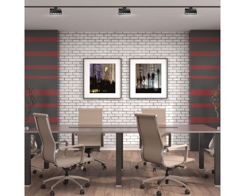 Однофазный трековый светильник Novotech 358324 Eos черный LED 25 Вт 4000K