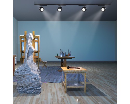 358433 PORT NT20 080 черный Однофазный трековый светильник IP20 LED 4000K 20W 220-240V PIRUM