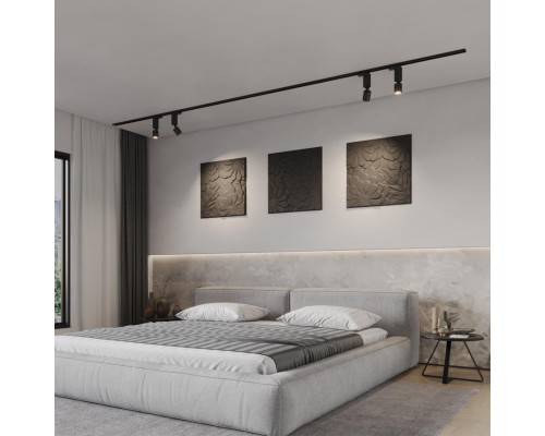 359319 PORT NT24 000 черный Светильник трековый однофазный трехжильный IP20 LED 5W 85-265V 3000K 600Лм TUBO