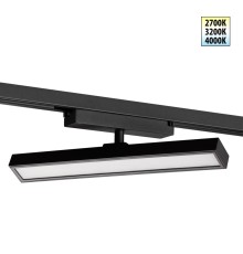 359778 PORT NT25 260 черный Светильник однофазный трехжильный трековый с переключ. цв. температуры IP20 LED 18W 180-265V 2700К/3200К/4000К STRATUS
