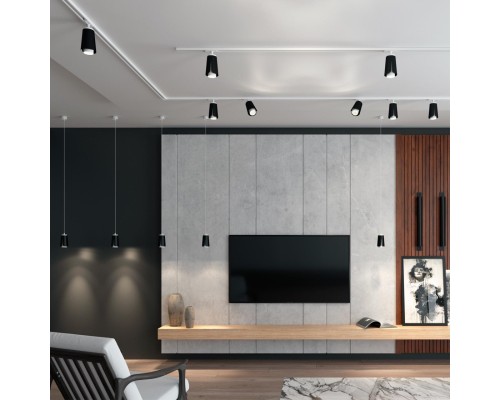 370836 PORT NT22 черный Светильник трековый однофазный IP20 GU10 9W 220V TULIP