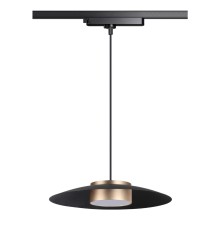 358592 PORT NT21 061 черный/золото Однофазный трековый светодиодный светильник, провод 1м IP20 LED 4000K 18W 220-240V PILZ