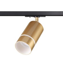 370780 PORT NT21 250 золото Светильник трековый однофазный трехжильный IP20 GU10 9W 235V ELINA