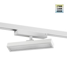 359780 PORT NT25 260 белый Светильник однофазный трехжильный трековый с переключ. цв. температуры IP20 LED 12W 180-265V 2700К/3200К/4000К STRATUS