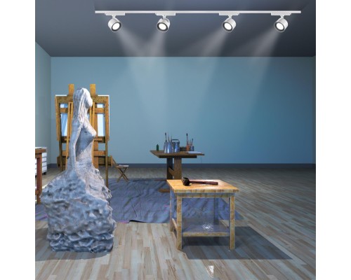 358432 PORT NT20 080 белый Однофазный трековый светильник IP20 LED 4000K 20W 220-240V PIRUM