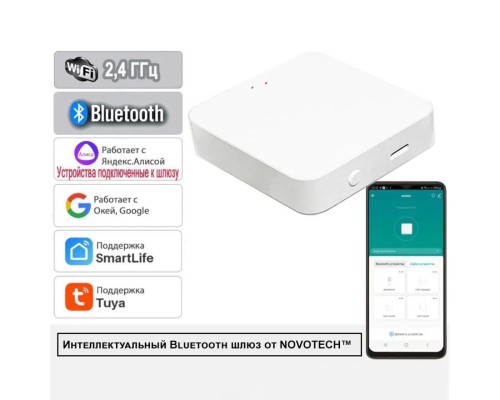 359457 GATE NT24 097 белый Интеллектуальный Bluetooth-шлюз Tuya Smart Life для умного дома 2,4ГГц IP20 EASY