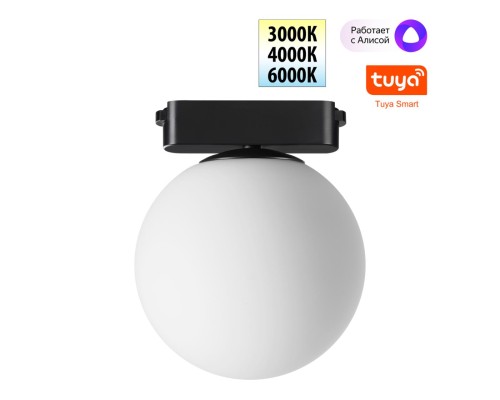 359478 SHINO NT24 110 черный Трековый смарт-светильник для низковольтного шинопровода с двумя режимами работы IP20 LED 6W 24V 3000-6000K EASY