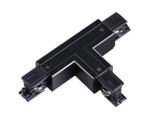 Соединитель "Т" правый внешний с токопроводом для трёхфазного шинопровода Novotech 135055 черный