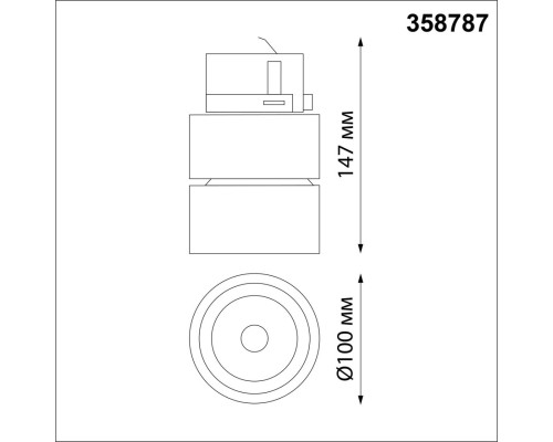358787 PORT NT21 149 черный Трехфазный трековый светодиодный светильник IP20 LED 25W 4000K 2200Лм 100-265V GRODA