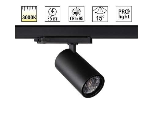 359582 PORT NT25 000 черный Светильник трехфазный трековый светодиодный IP20 LED 35W 3000K 220-240V HELIX
