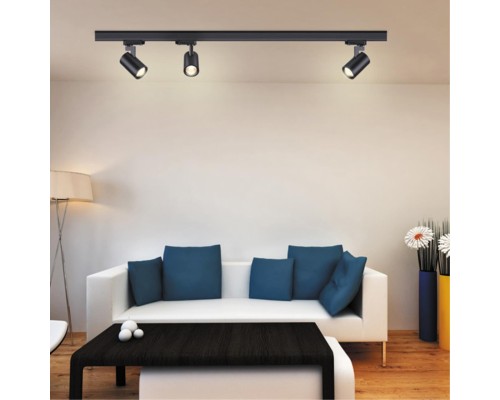 Трёхфазный трековый светильник Novotech 370649 Gusto черный GU10 50 Вт
