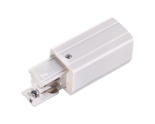Соединитель-токопровод-левый для трёхфазного шинопровода Novotech 135046 белый