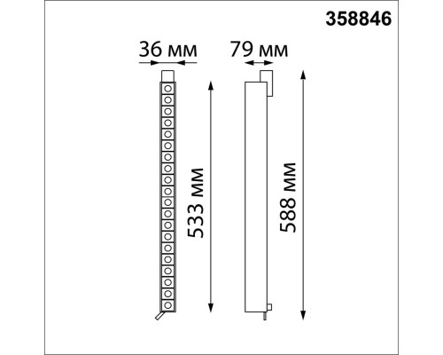 358846 PORT NT22 белый Светильник трехфазный трековый светодиодный IP20 LED 4000K 30W 220V ITER