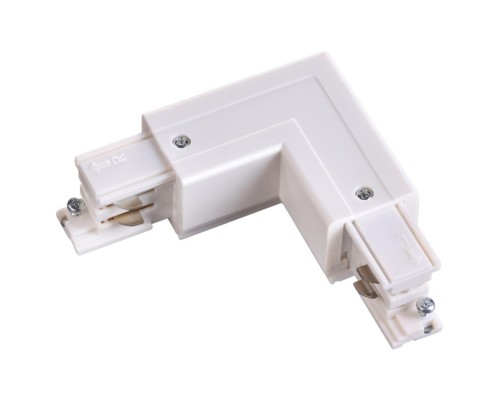 Соединитель "L" внешний с токопроводом для трёхфазного шинопровода Novotech 135062 белый