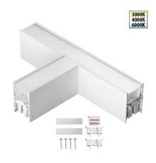 359610 OVER NT25 000 белый Светильник соединитель «Т» с переключ. цв. температуры IP20 LED 12W 220-240V 3000К\4000К\6000К FATTO