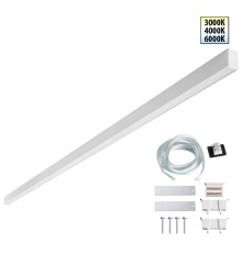359606 OVER NT25 000 белый Светильник линейный светодиод. с переключ. цв. температуры IP20 LED 60W 220-240V 3000К\4000К\6000К FATTO