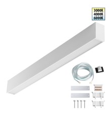 359602 OVER NT25 000 белый Светильник линейный светодиод. с переключ. цв. температуры IP20 LED 20W 220-240V 3000К\4000К\6000К FATTO