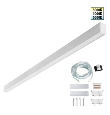 359604 OVER NT25 000 белый Светильник линейный светодиод. с переключ. цв. температуры IP20 LED 40W 220-240V 3000К\4000К\6000К FATTO