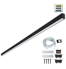 359607 OVER NT25 000 черный Светильник линейный светодиод. с переключ. цв. температуры IP20 LED 60W 220-240V 3000К\4000К\6000К FATTO