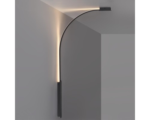 7155/100A HIGHTECH ODL26 Угловой элемент для инсталяции  черный/cиликон/металл IP20 LED 16W 550Лм 3000K 120° 24V FINO